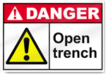 Open Trench Danger Signs