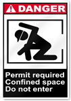 Permit Required Confined Space Do Not Enter Danger Signs