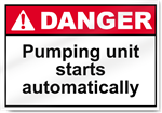 Pumping Unit Starts Automatically Danger Signs