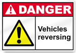 Vehicles Reversing Danger Signs