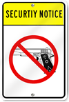 Security Notice Guns Are Banned Symbol Sign