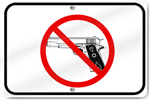 Horizontal No Gun Zone Sign