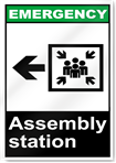 Assembly Station Left Emergency Signs