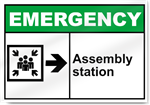 Assembly Station Right Emergency Signs