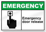 Emergency Door Release Emergency Signs