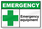 Emergency Equipment Emergency Sign