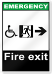 Fire Exit Right All Emergency Signs