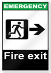 Fire Exit Right Emergency Signs