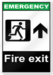 Fire Exit Up Emergency Signs