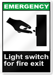 Light Switch For Fire Exit Emergency Signs