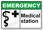 Medical Station Emergency Sign