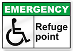 Refuge Point Emergency Sign