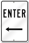 Enter With Left Arrow Sign