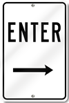 Enter With Right Arrow Sign