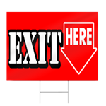 Exit Here Sign