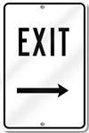 Exit With Right Arrow Sign