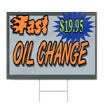 Fast Oil Change Sign