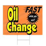 Fast Oil Change Sign