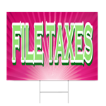 File Taxes Sign