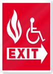 Exit Disabled Fire Signs