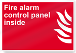 Fire Alarm Control Panel Inside Fire Sign