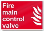 Fire Main Control Valve Fire Sign