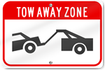 Horizontal Tow Away Zone (Graphic) Sign