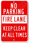 Fire Lane No Parking Tow Away Zone Sign