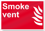 Smoke Vent Fire Signs
