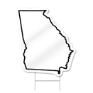 Georgia Shaped Sign