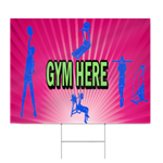 Gym Here Sign