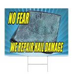 Hail Damage Sign