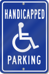 Handicapped Symbol Parking Sign