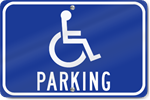 Horizontal Handicapped Parking Sign
