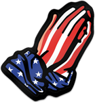 Patriotic Hands Clasped Shaped Magnet