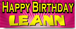 Pink Happy Birthday Banners