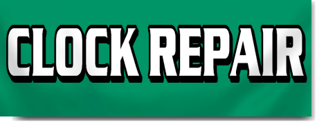 Clock Repair Block Lettering Banner