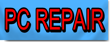 PC Repair Block Lettering Banner