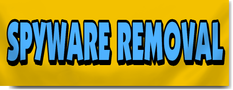 Spyware Removal Block Letters Banner
