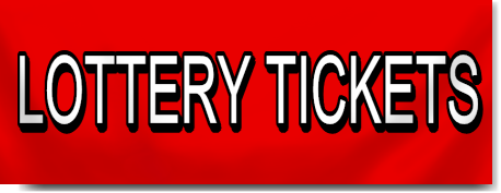 Lottery Tickets Block Lettering Banner
