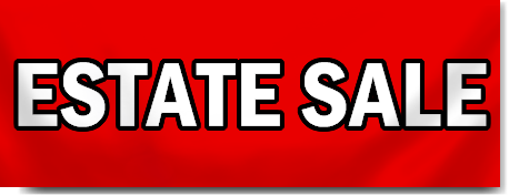 Estate Sale Block Lettering Banner