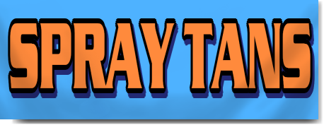 Spray Tans Block Lettering Banner