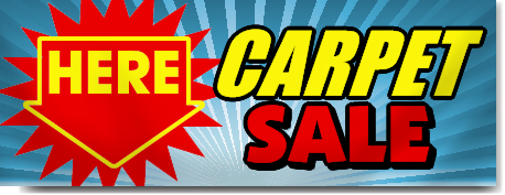 Carpet Sale Here Banner