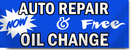 Auto Repair And Free Oil Change Banner