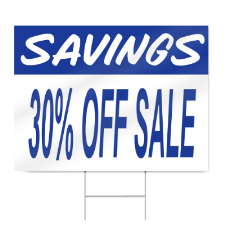 30% Off Sale Sign