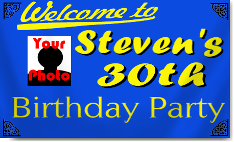 30th Birthday Banners with photo