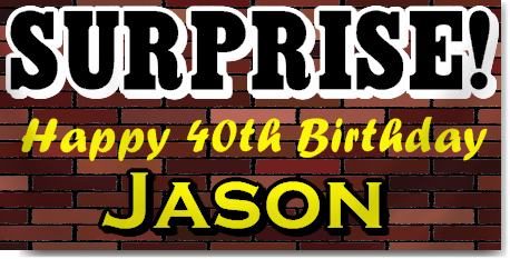 Surprise 40th Birthday Banners