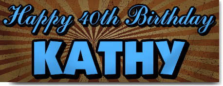 Personalized 40th Birthday Banners