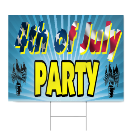 4th of July Party Sign