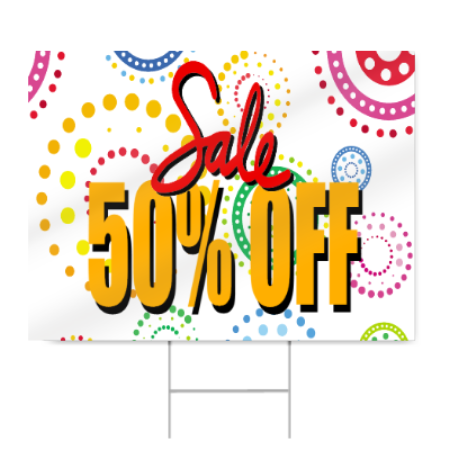 50% Off Sale Sign